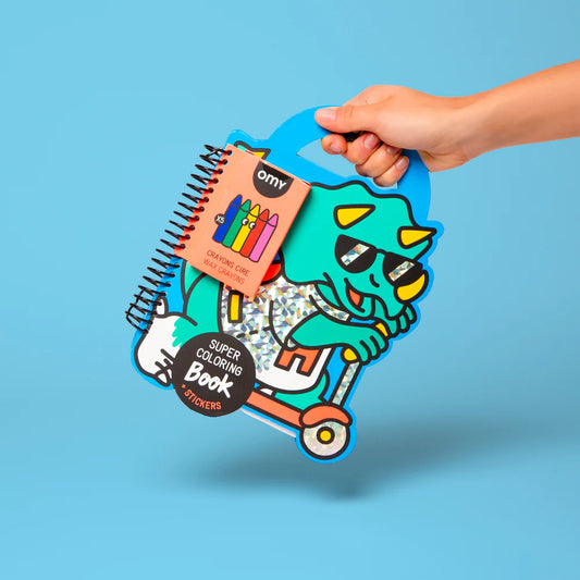 Super Coloring Book & Stickers OMY - Dino