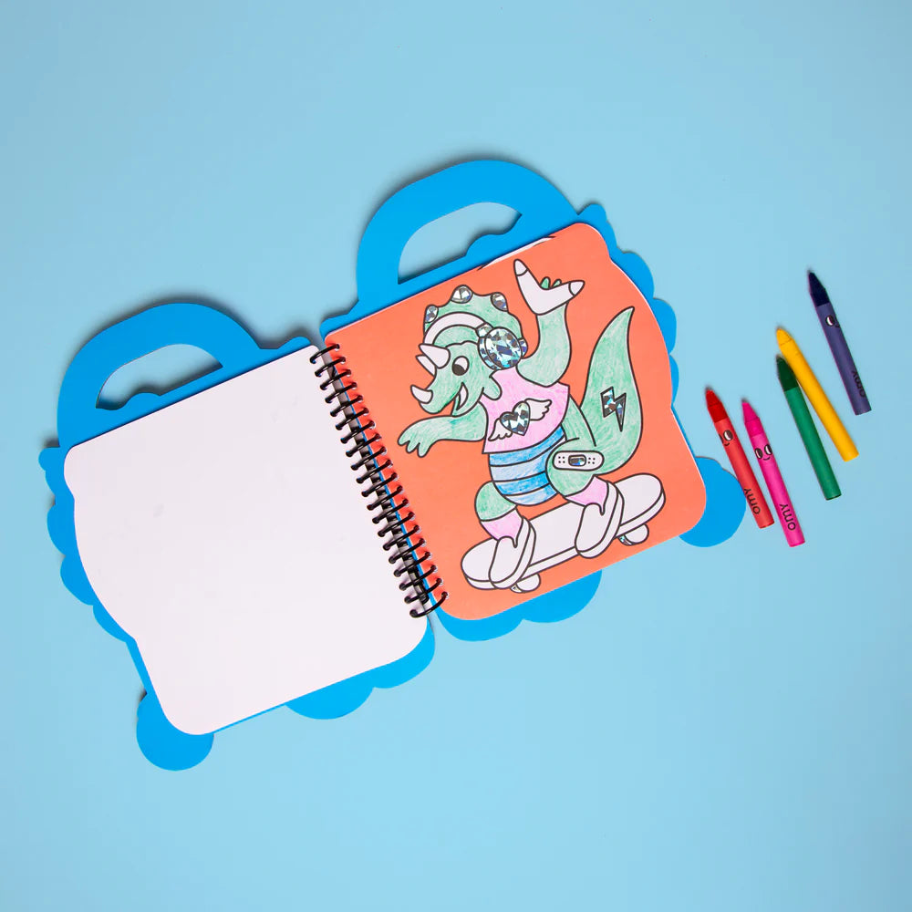 Super Coloring Book & Stickers OMY - Dino