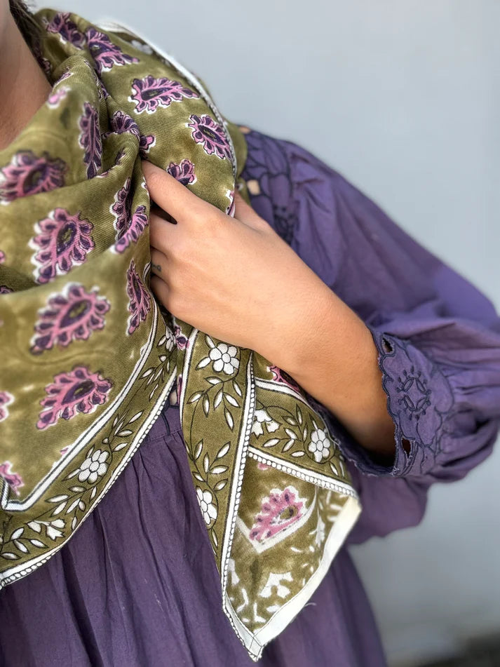 Foulard en coton – 100 % coton – Deux tailles disponibles - Carmen