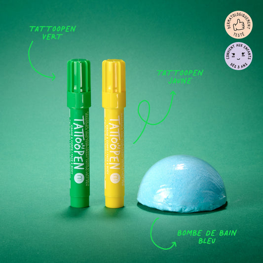 La Banane avec 2 Tattoo Pen + 1 Boule de bain - Color Party