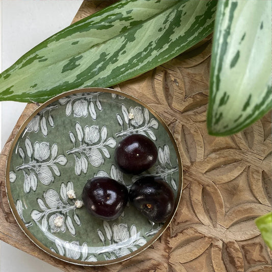 Plateau Metal rond - Alhambra Olive