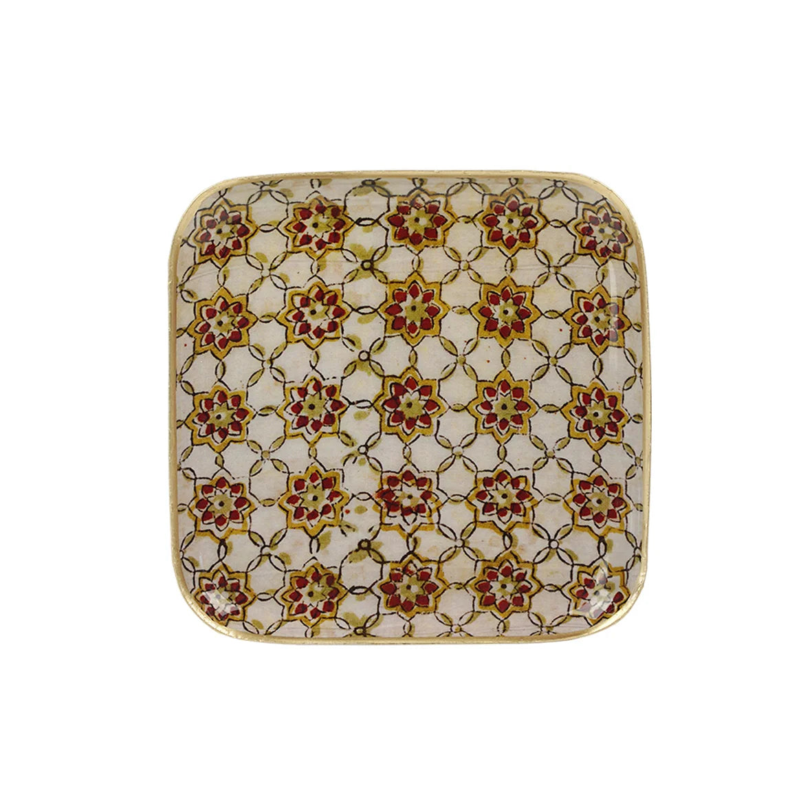 Plateau Metal 20 cm x 20 cm - Zellige Ocre