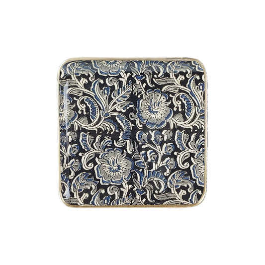 Plateau Metal 20 cm x 20 cm - Kalamkari