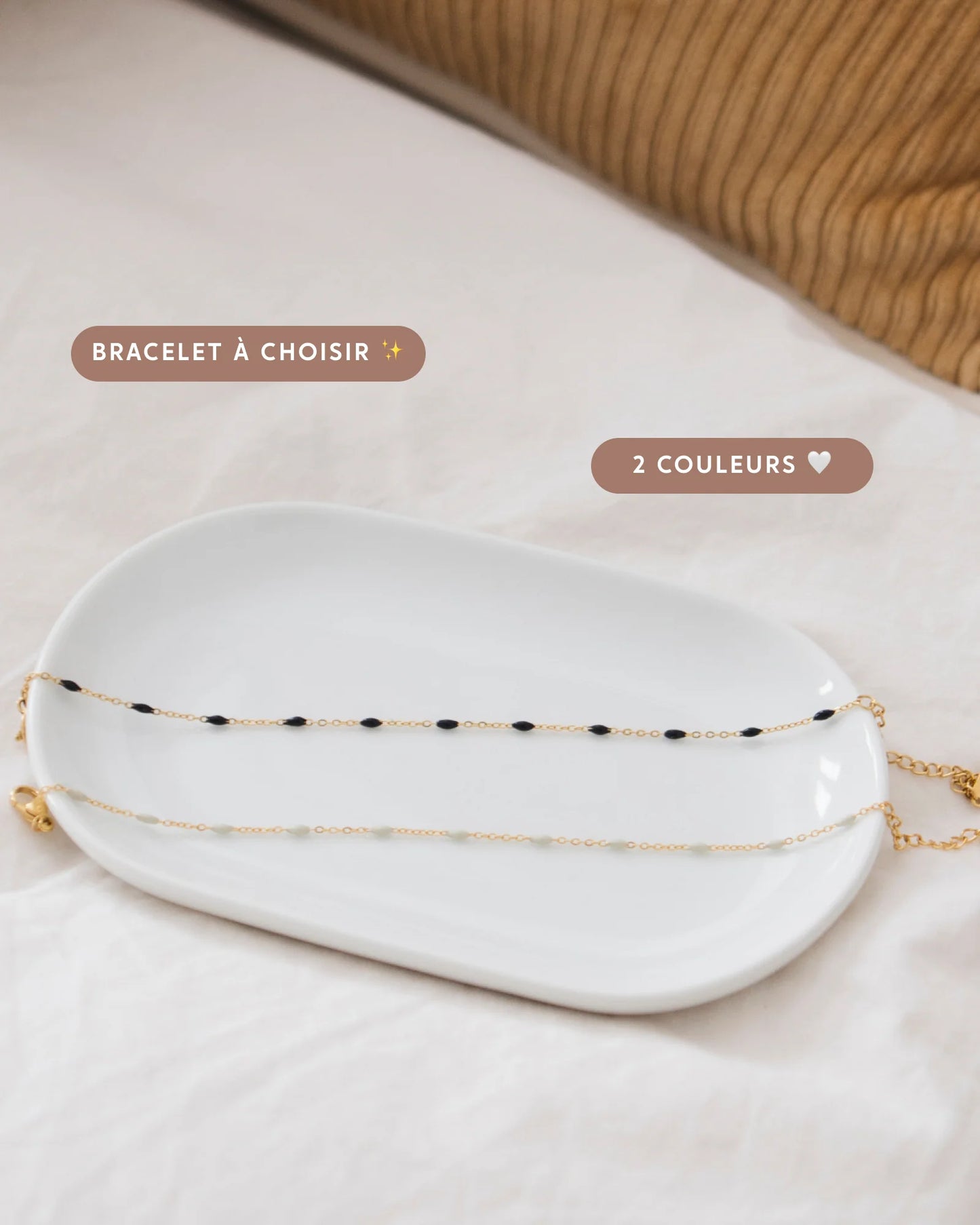 Bougie Bijou Fleur de Thé - bracelet perles