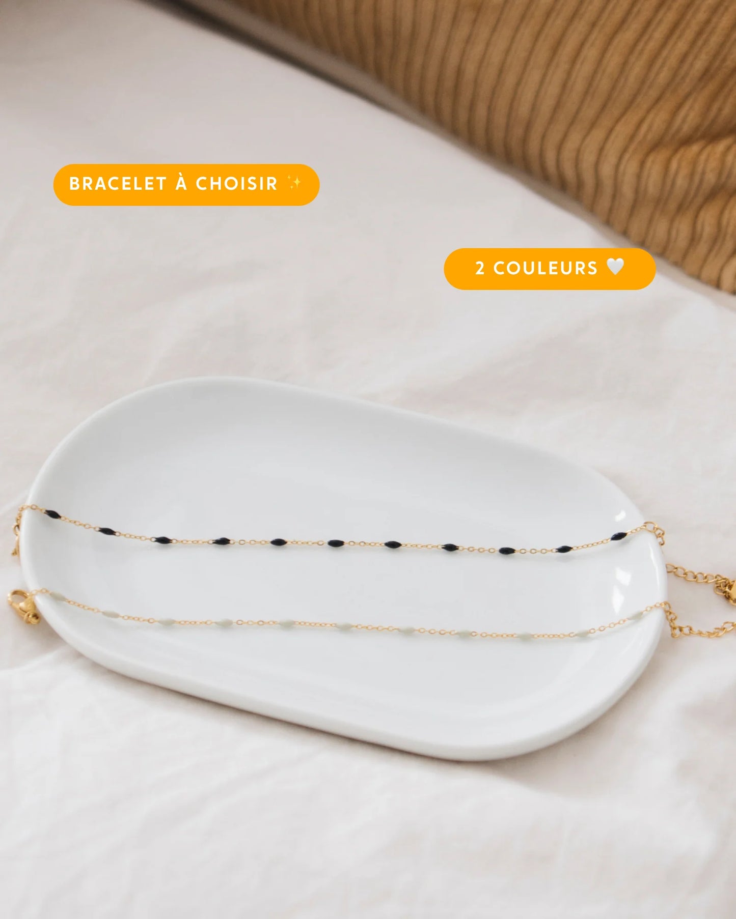 Bougie Bijou Monoï des îles - bracelet perles