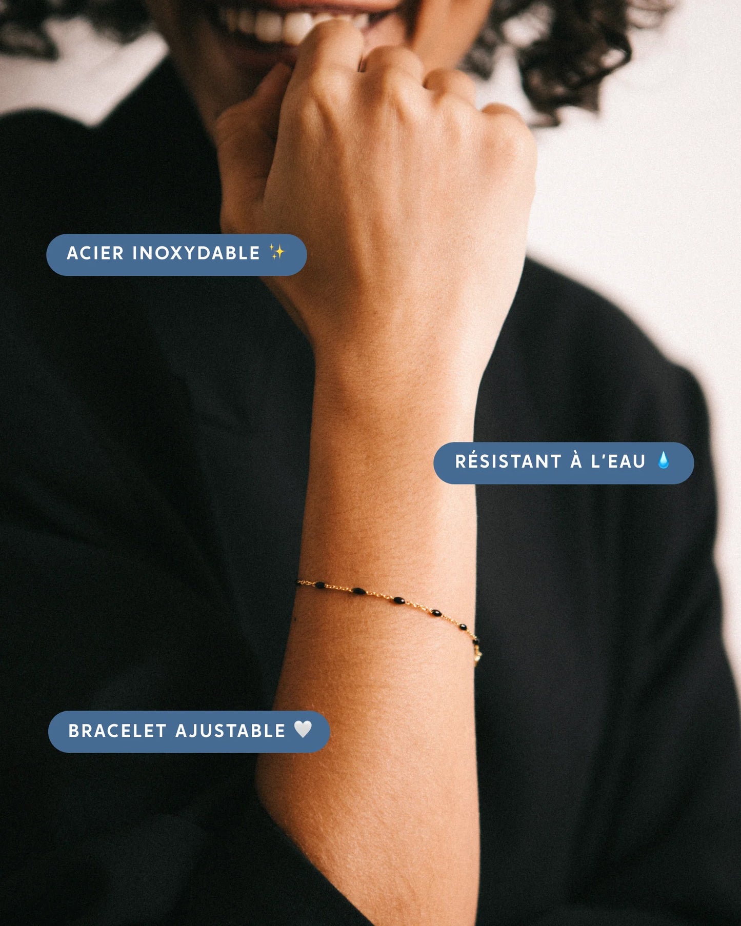Bougie Bijou Linge Frais - bracelet perles