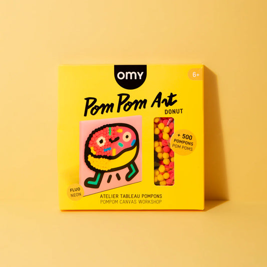 🎨 Kit Pom Pom Art OMY – Tableau créatif tactile avec pompons