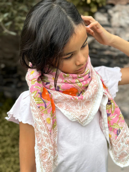 Foulard en coton – 100 % coton – Deux tailles disponibles - Olympe Rosa