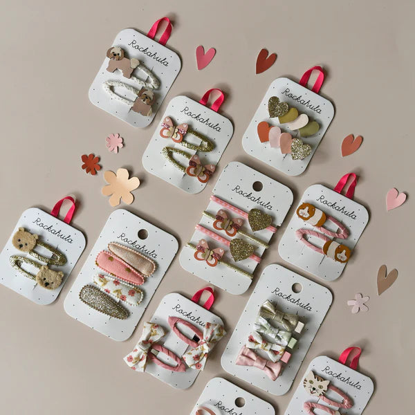 Barrettes - Fleurs & Coeurs
