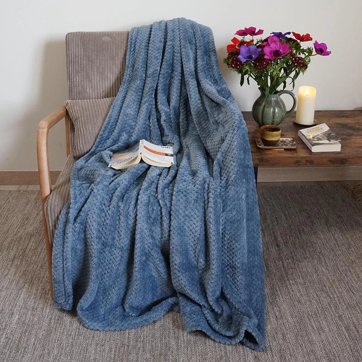 Plaids Super Moelleux - Bleu Baltique