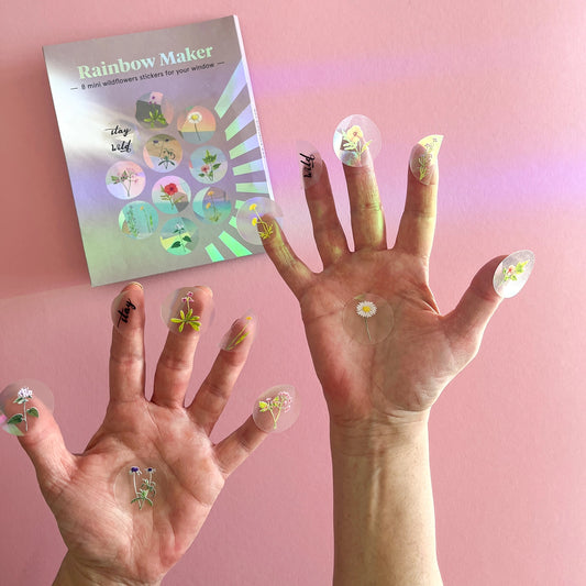Suncatcher - 8 mini Wildflowers Stickers