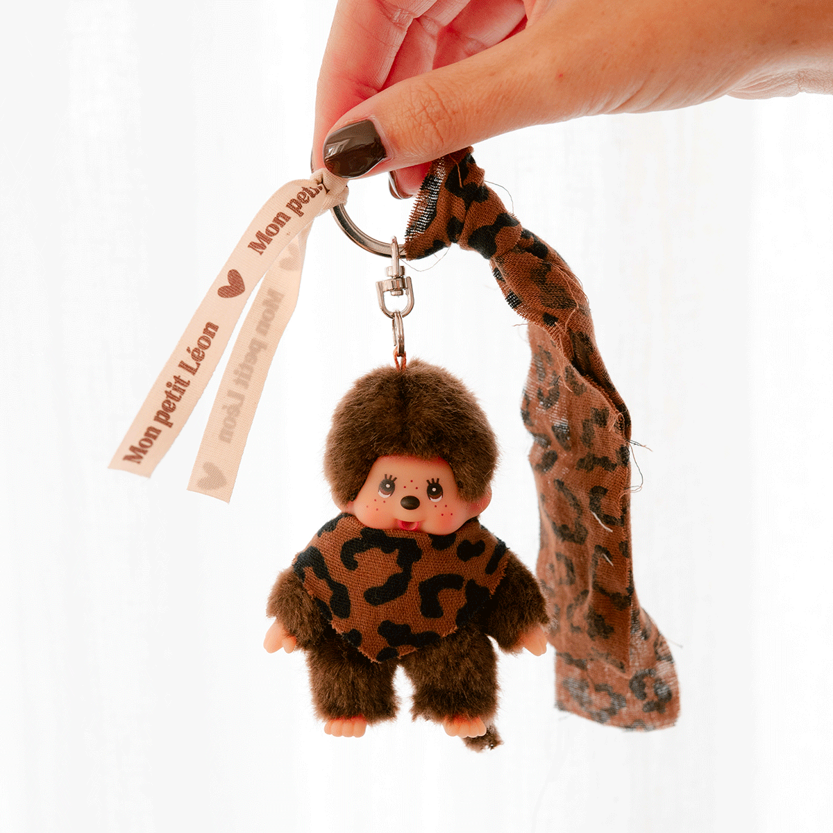Grigri Kiki sans porte clé - Lulu, Léopard marron foncé