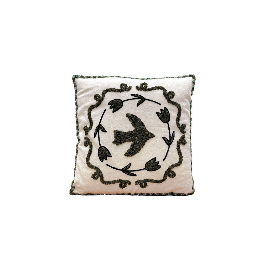 Coussin carré 40x40cm - Colombe Kaki