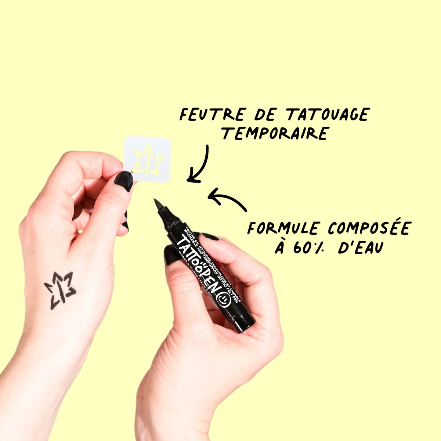 Feutre de Tatouage Temporaire - Noir