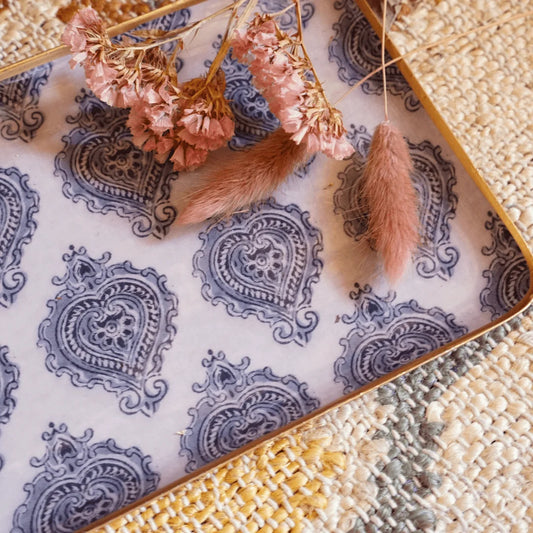 Plateau en métal rectangle 15x25Maison Lilo