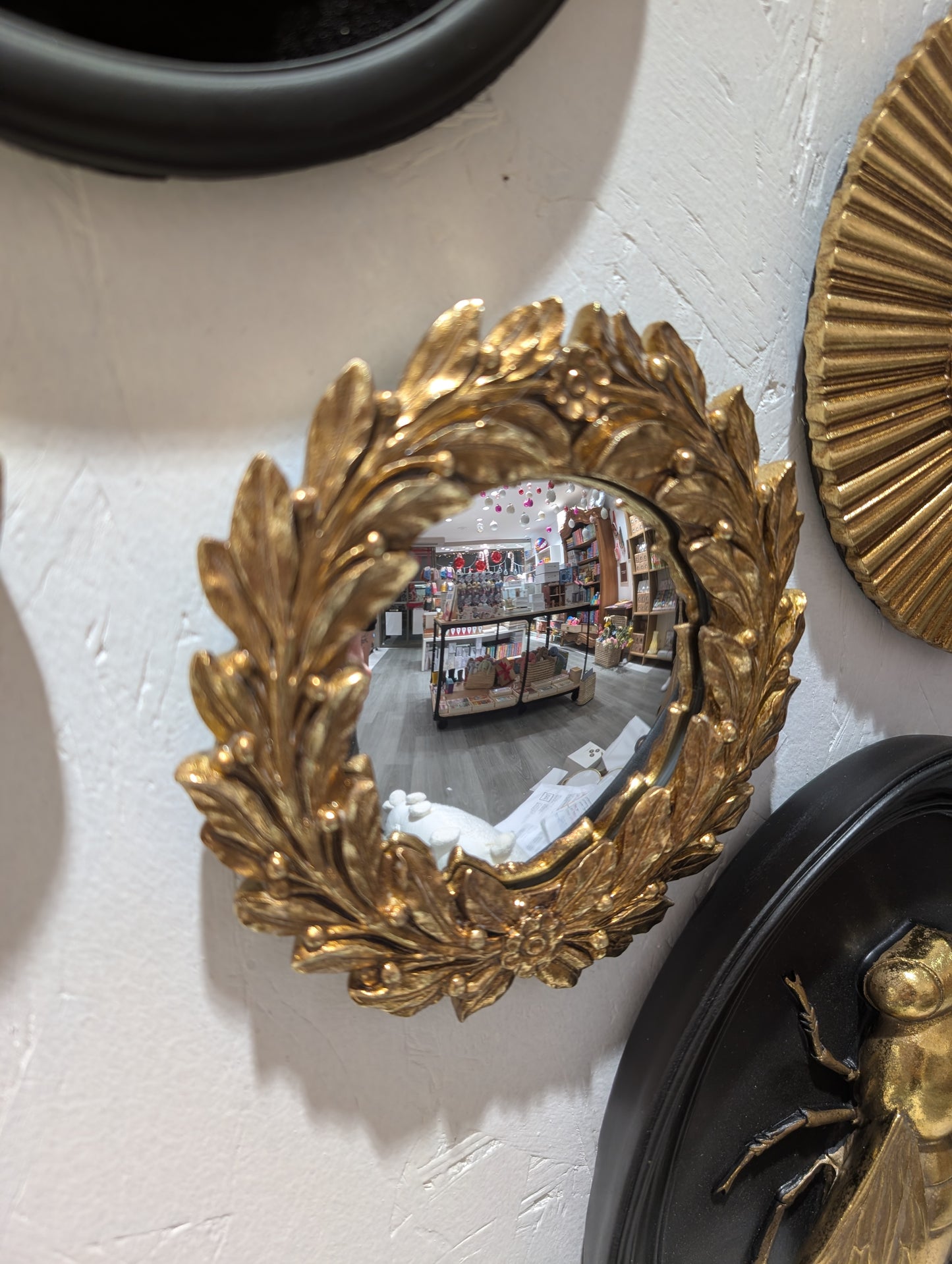 Miroir - couronne doré