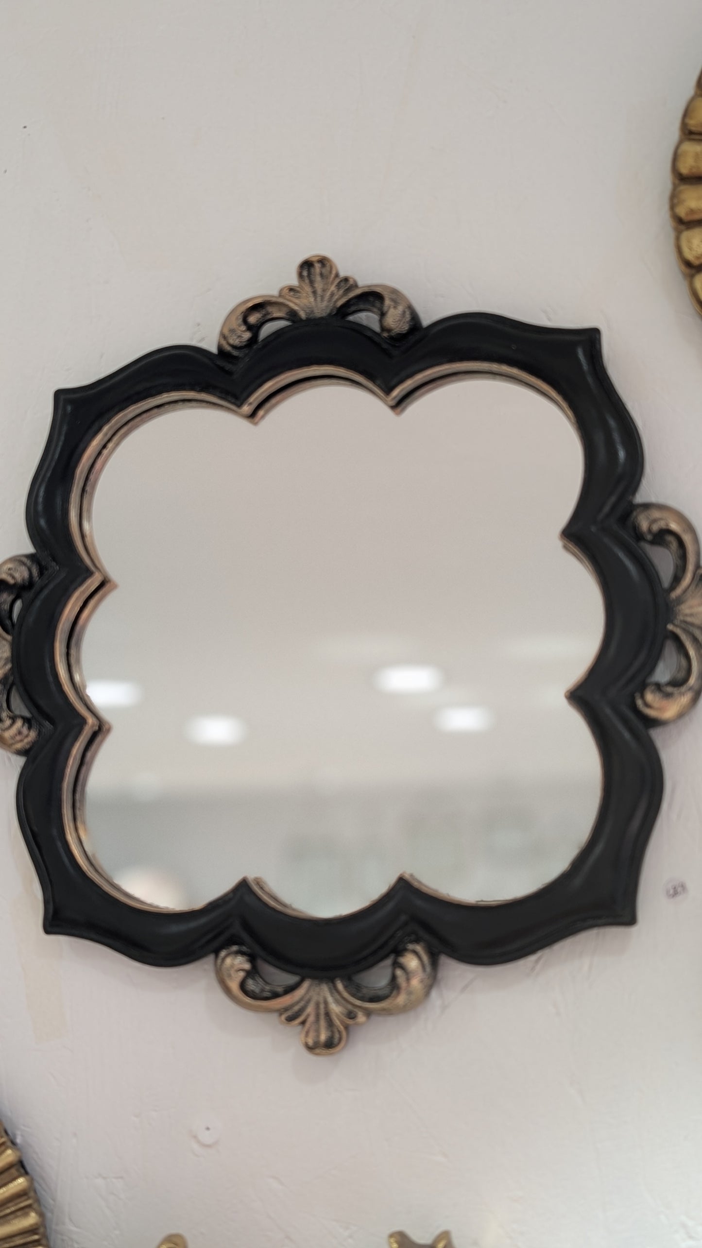 Miroir Arabesque - noir & doré