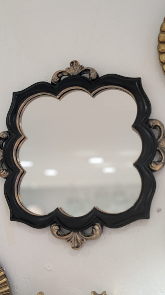 Miroir Arabesque - noir & doré