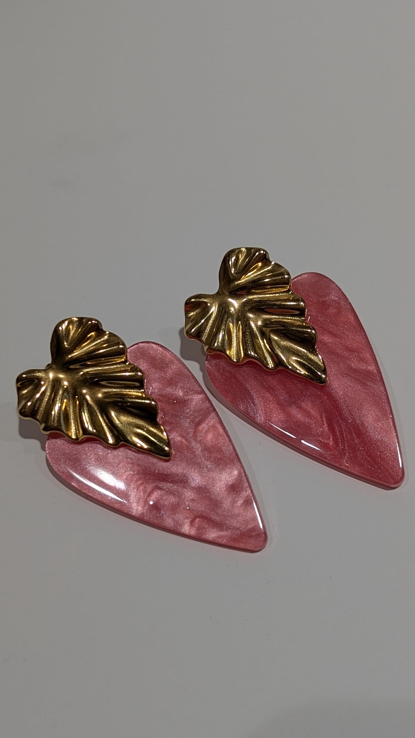 Boucles d'oreilles - Coeur Rose