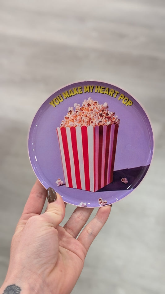 Mini plateau rond - Popcorn