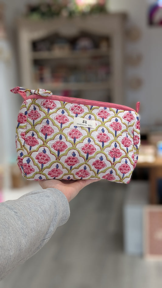 Trousse Matelassée Toilette - Pivoine