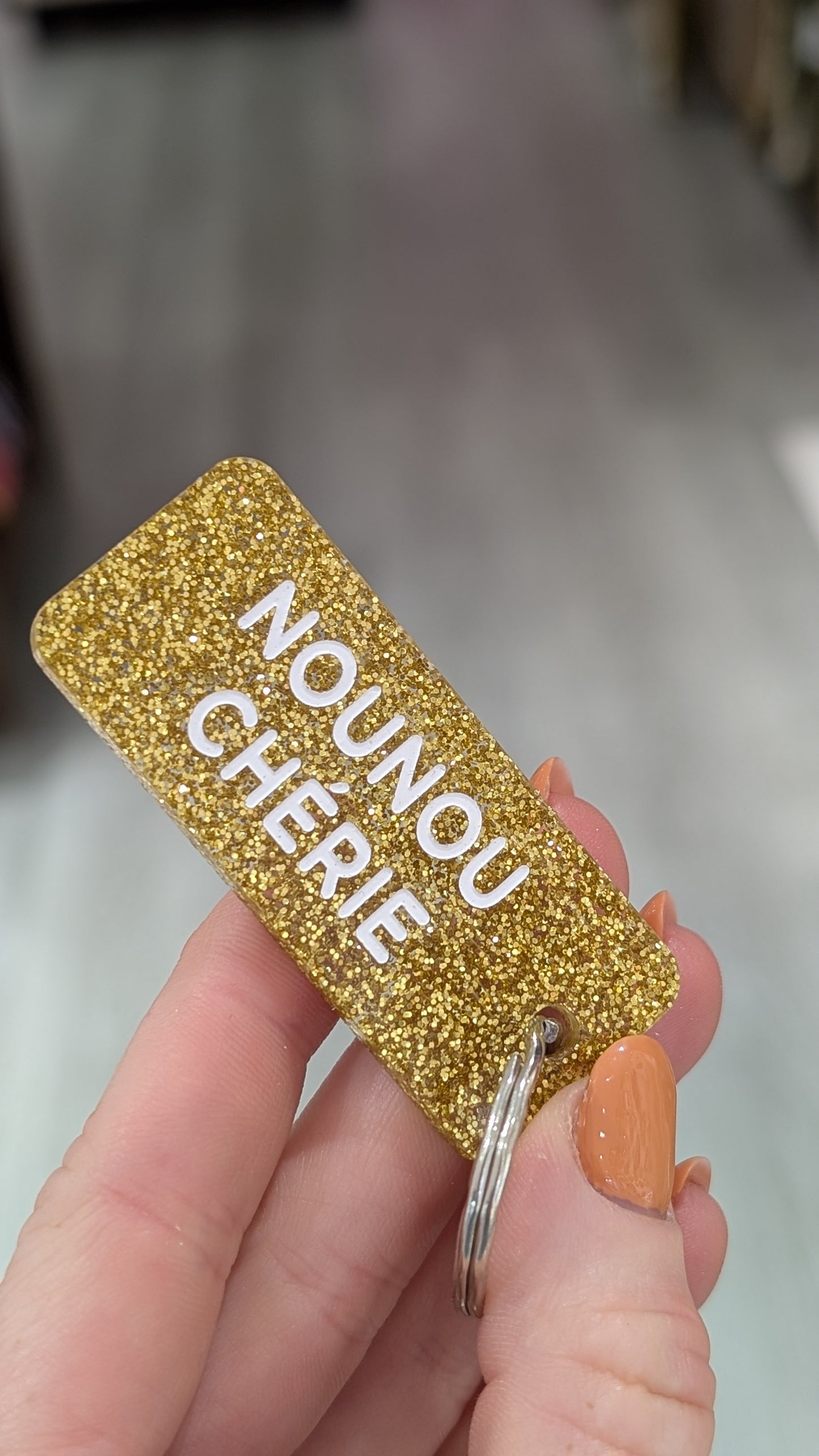 Porte-clés à Paillettes - Nounou Chérie
