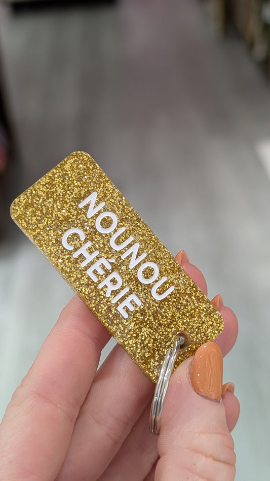 Porte-clés à Paillettes - Nounou Chérie