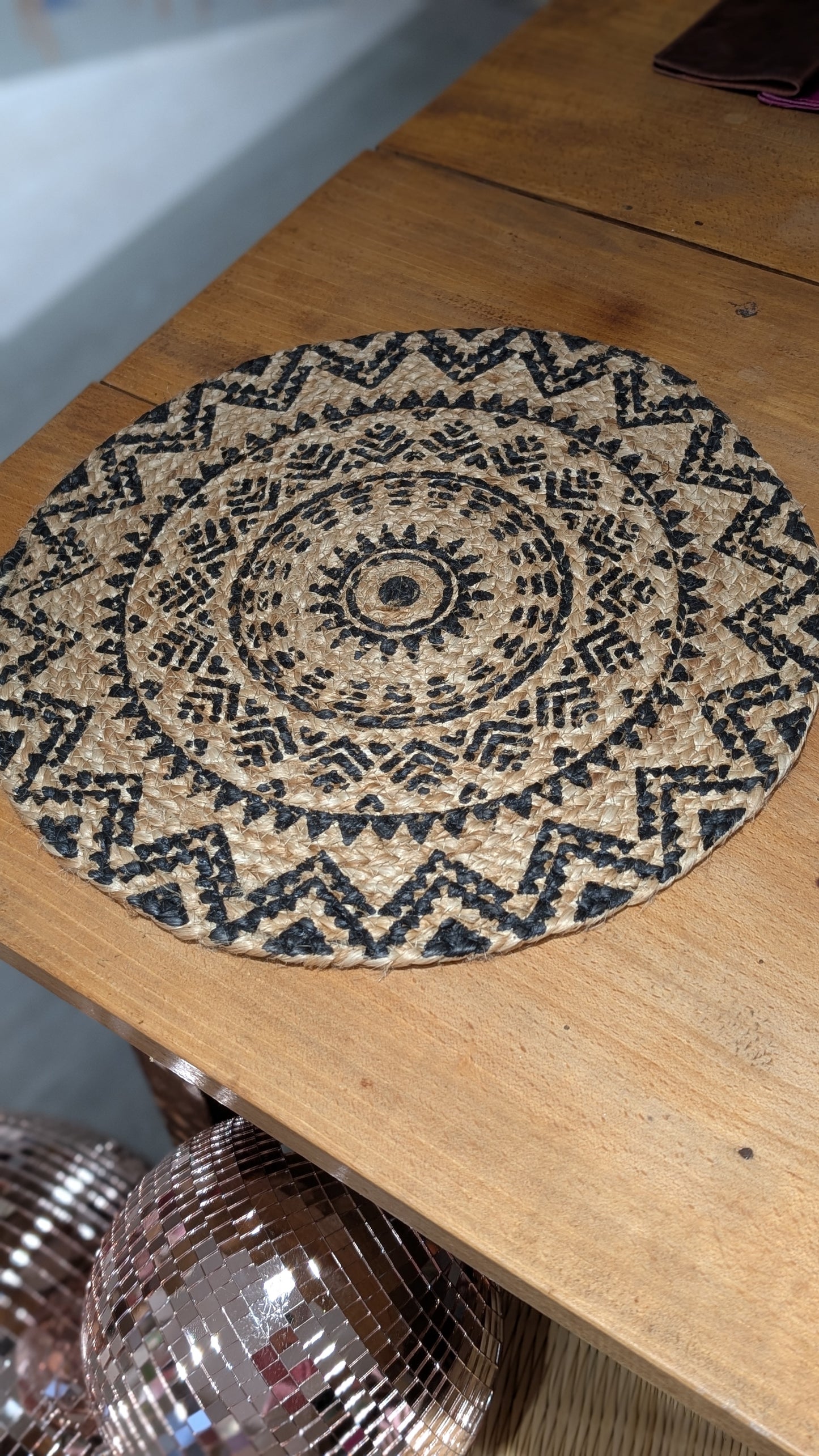 Set de table Rond - noir