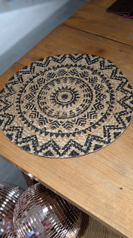 Set de table Rond - noir