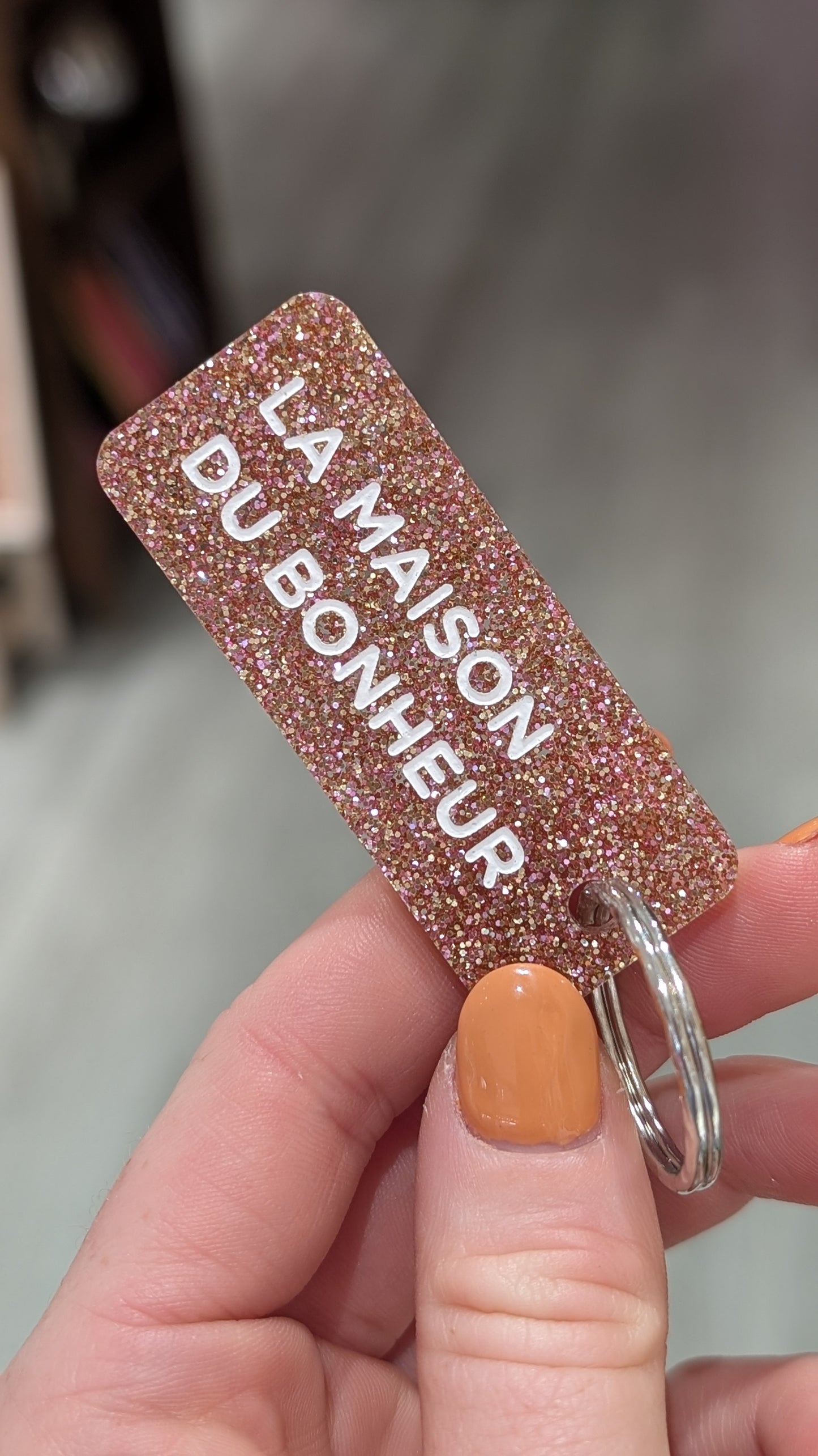 Porte-clés à Paillettes - La Maison du Bonheur