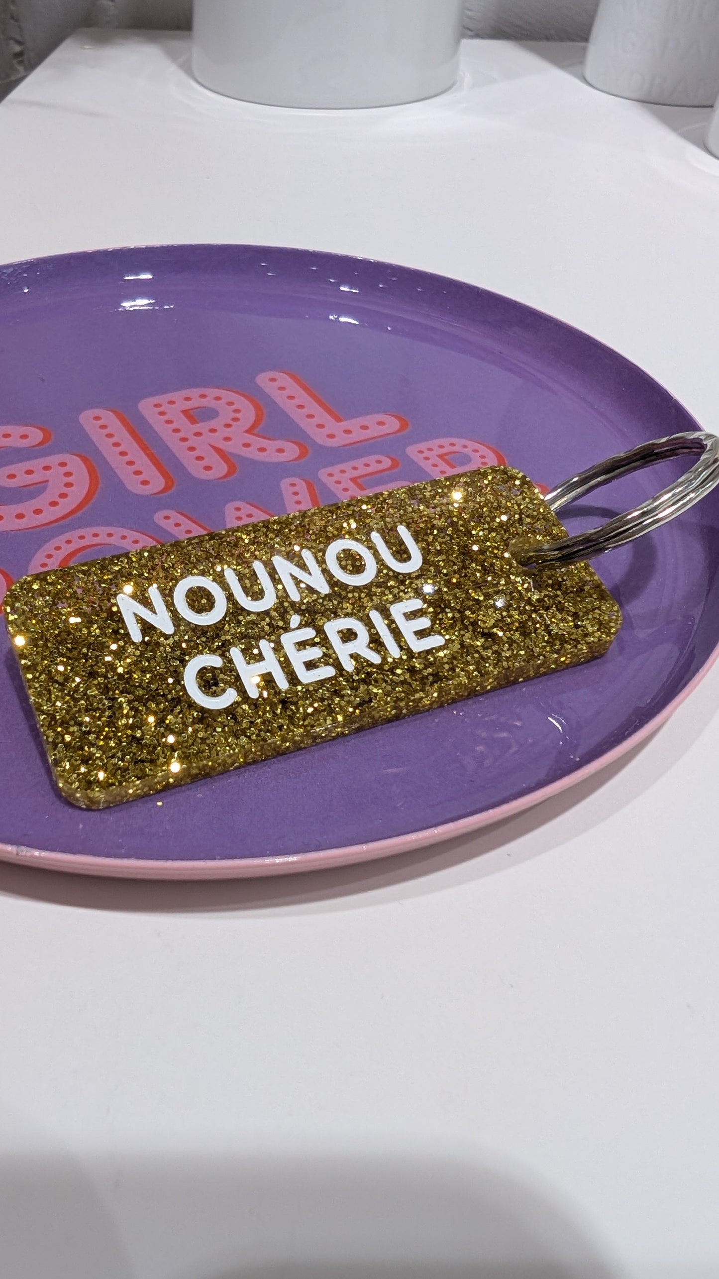 Porte-clés à Paillettes - Nounou Chérie