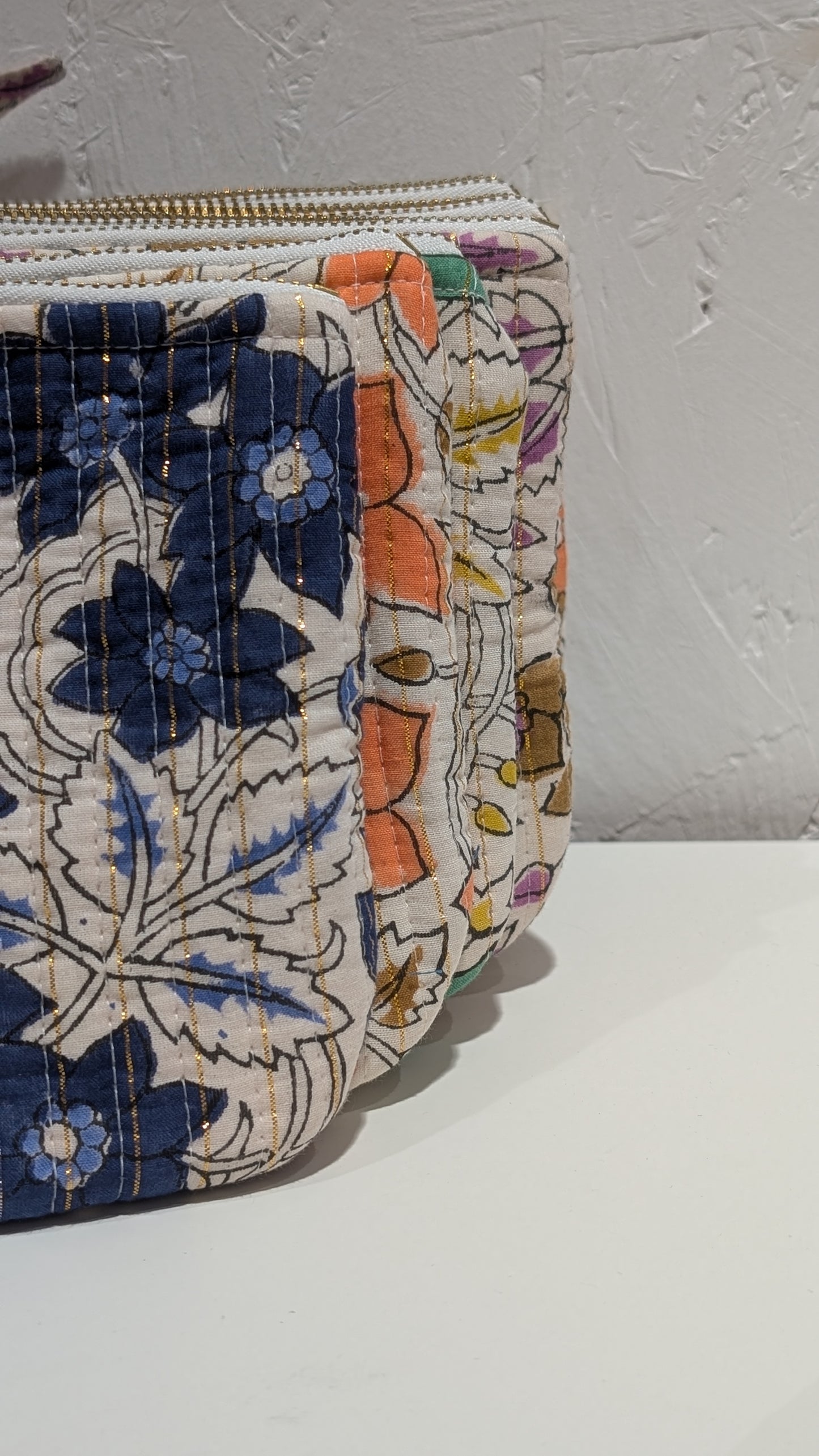 Pochette Matelassée - Blanc & Vert