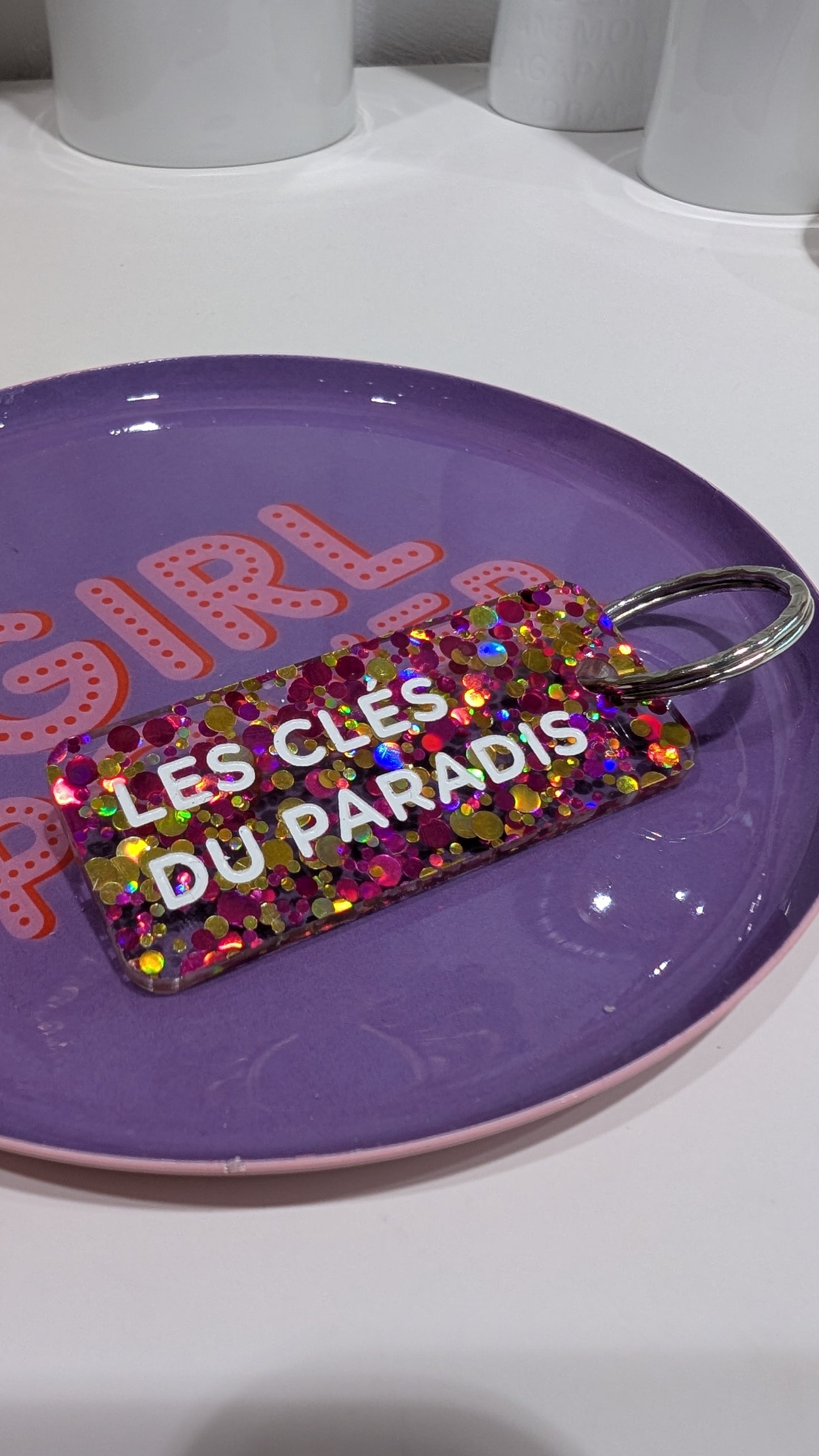 Porte-clés à Paillettes - Les Clés du Paradis