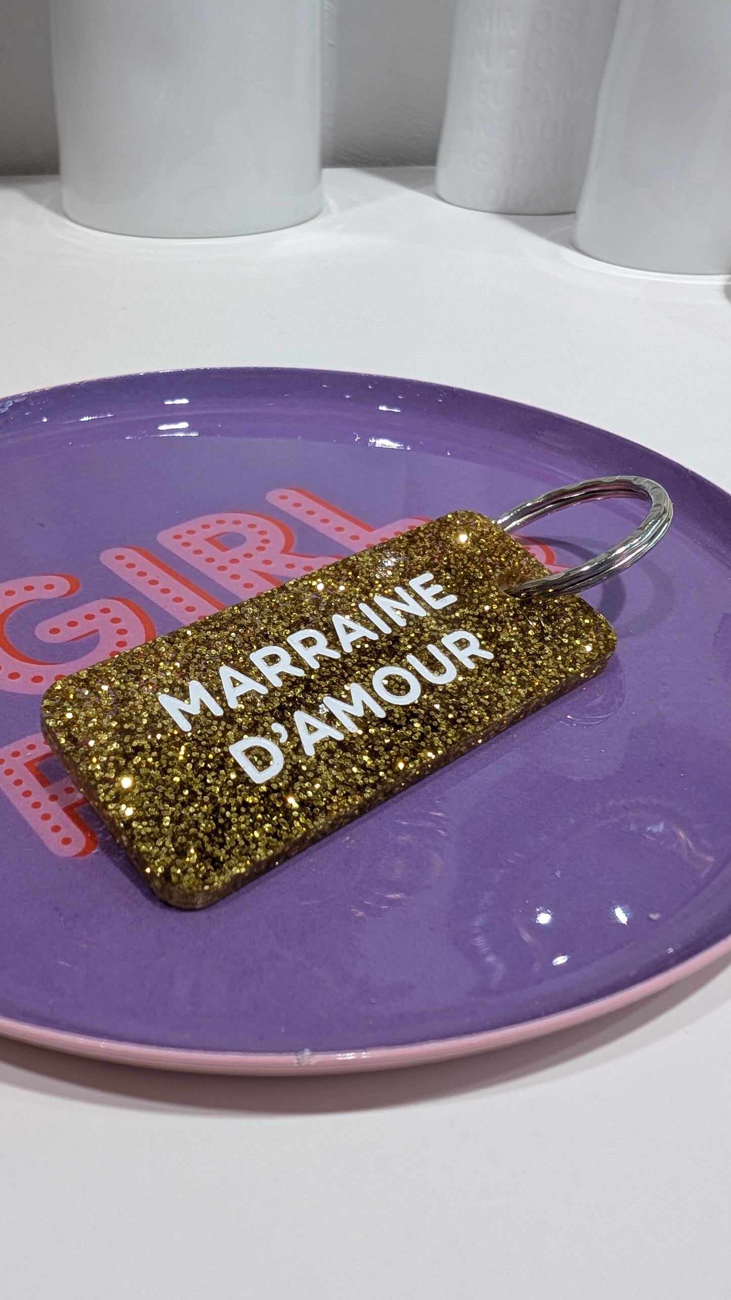 Porte-clés à Paillettes - Marraine D'Amour