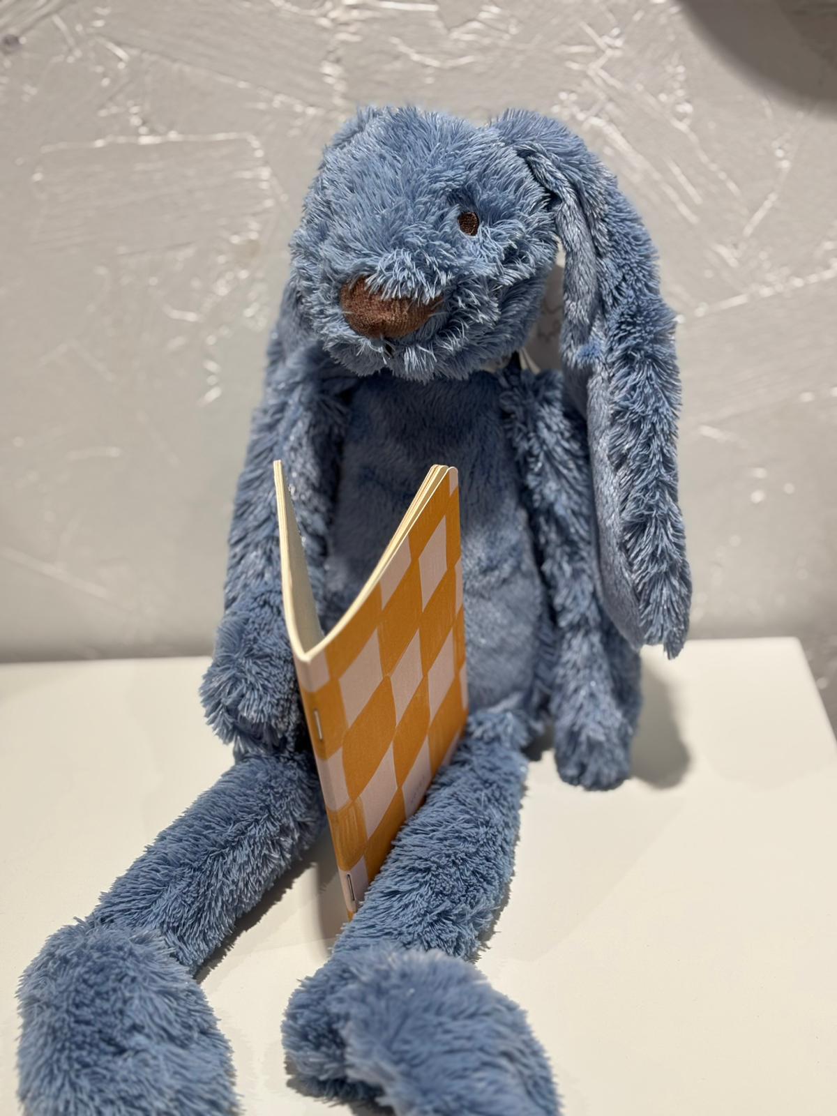 Doudou Lapin 28cm - Bleu