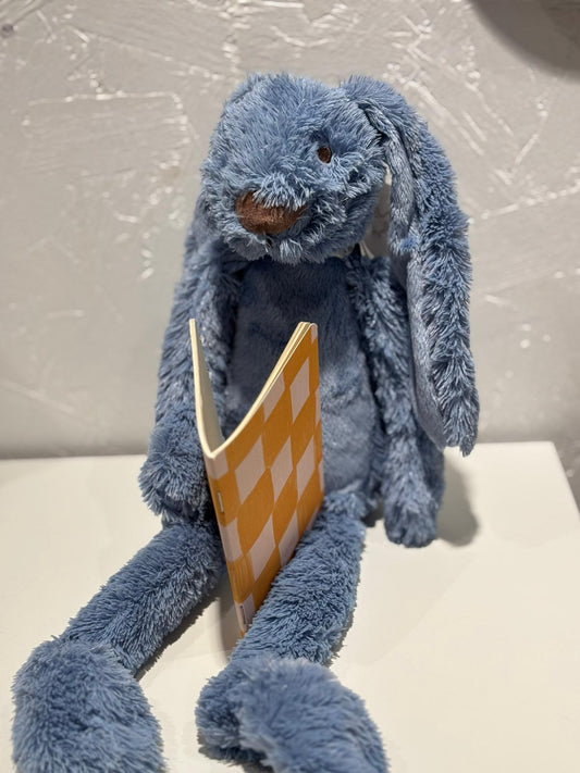 Doudou Lapin 28cm - Bleu