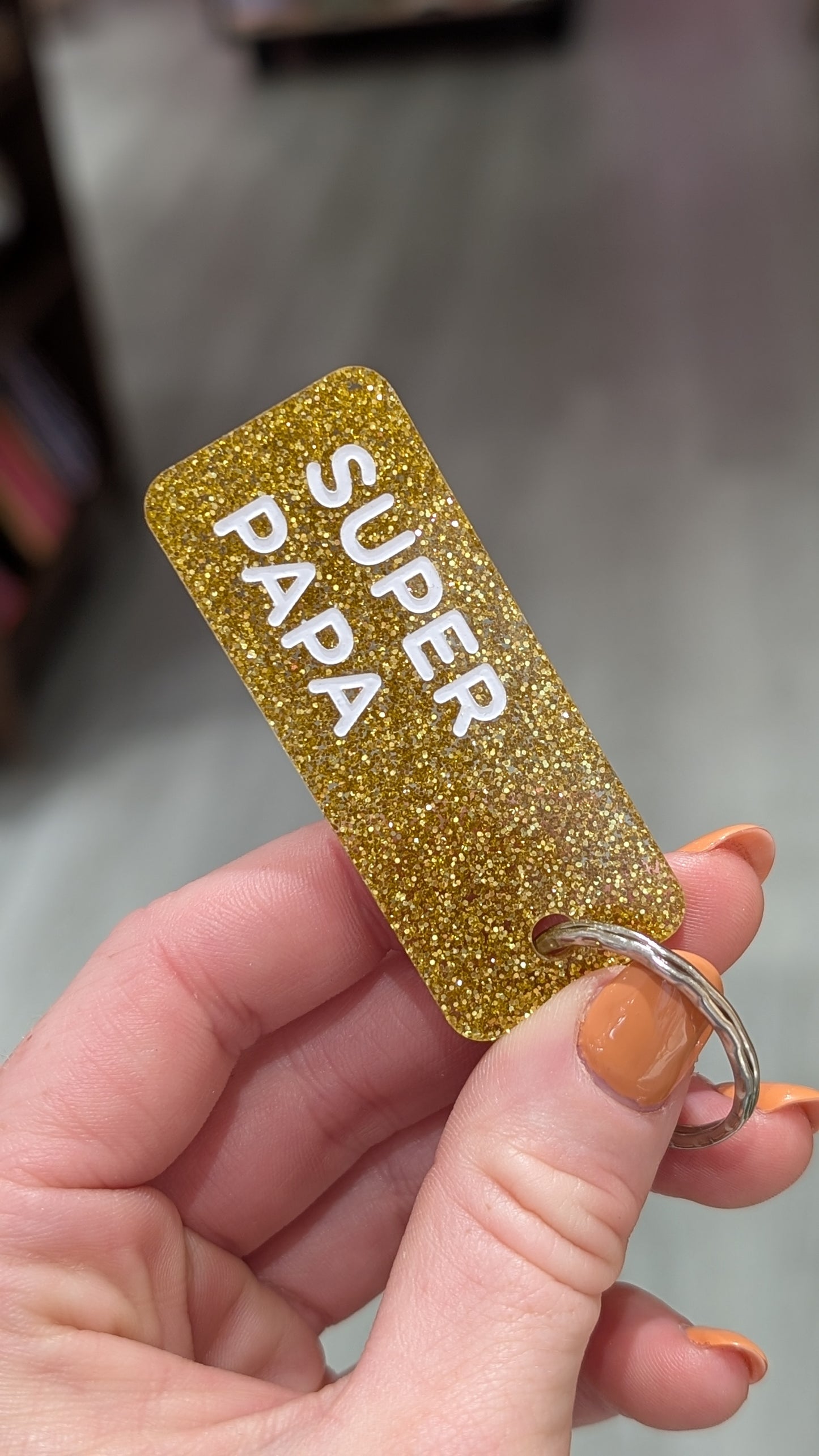 Porte-clés à Paillettes - Papa