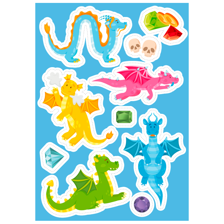 Stickers & Activités - Les Dragons