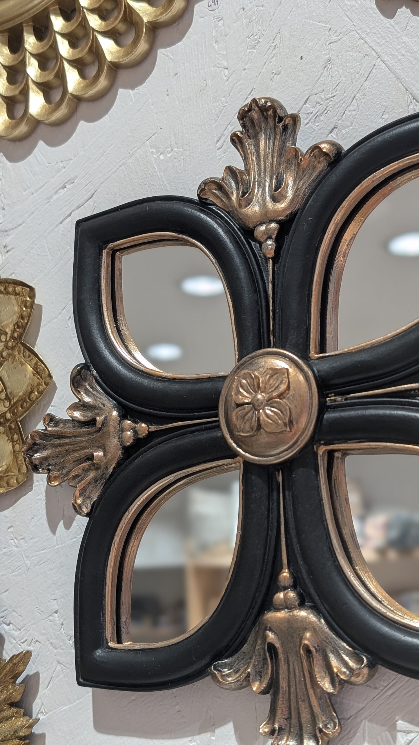 Miroir Arabesque - noir & doré