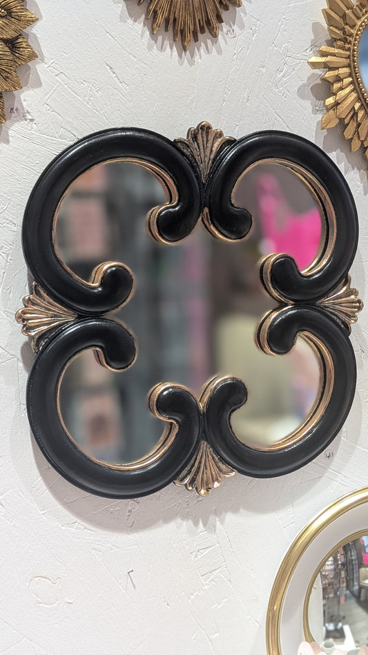 Miroir Arabesque - noir & doré