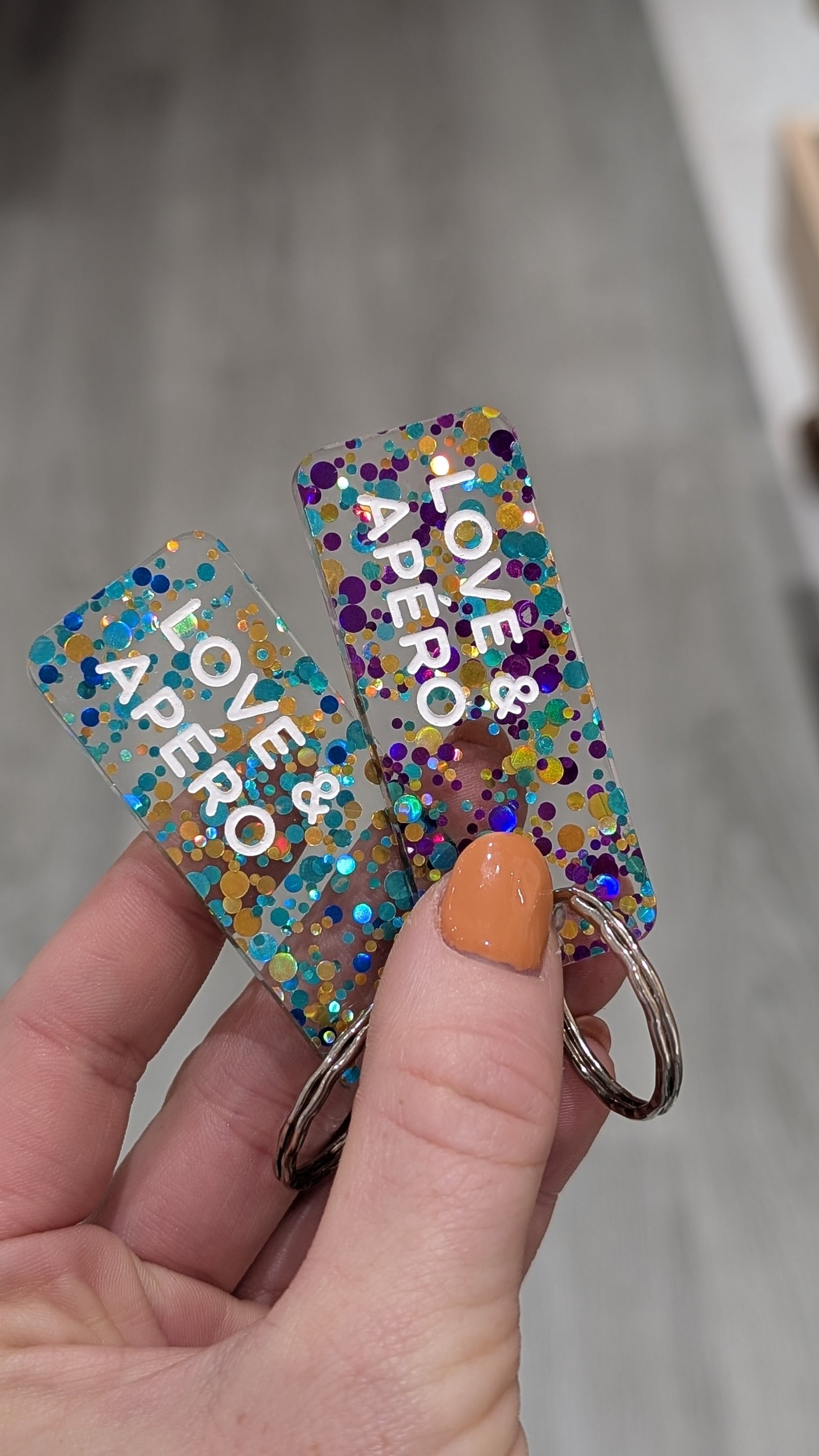 Porte-clés à Paillettes - Love Apéro