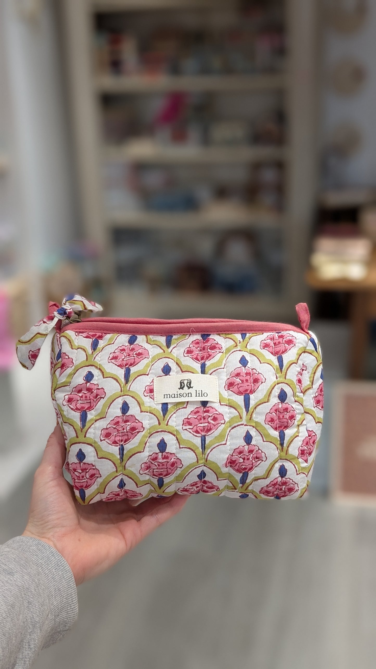 Trousse Matelassée Maquillage - Pivoine