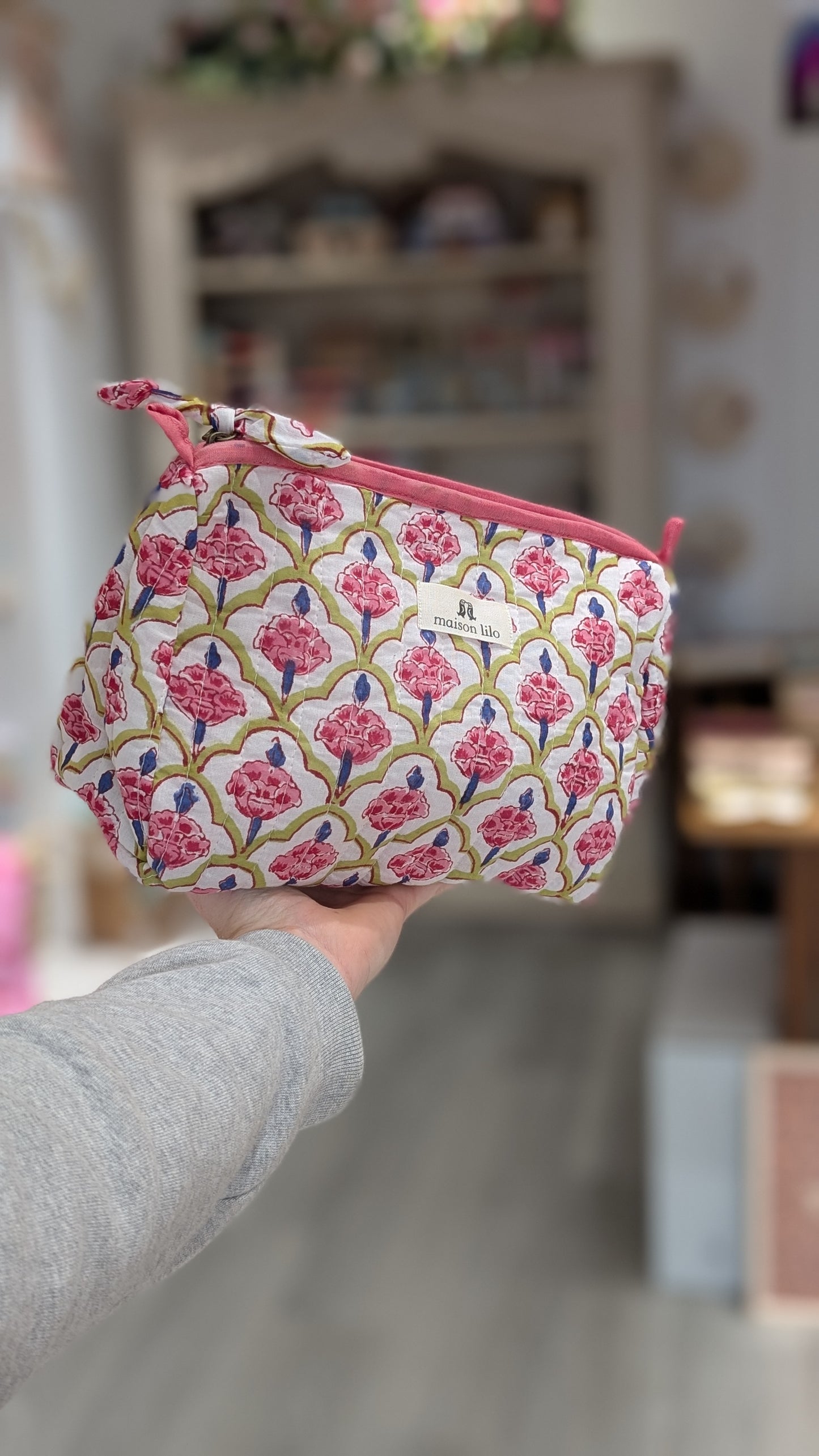 Trousse Matelassée Toilette - Pivoine
