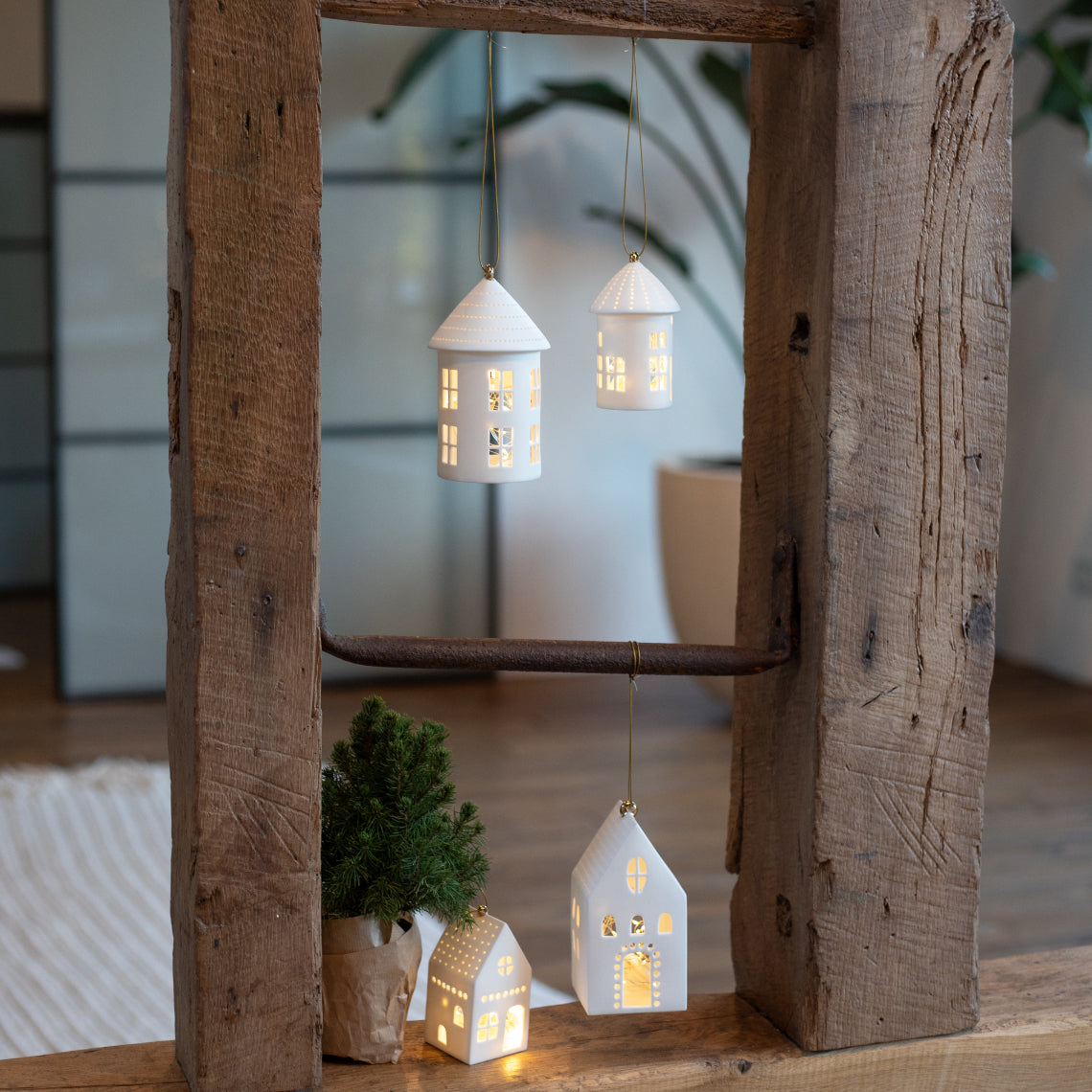 Maison en porcelaine à suspendre PM