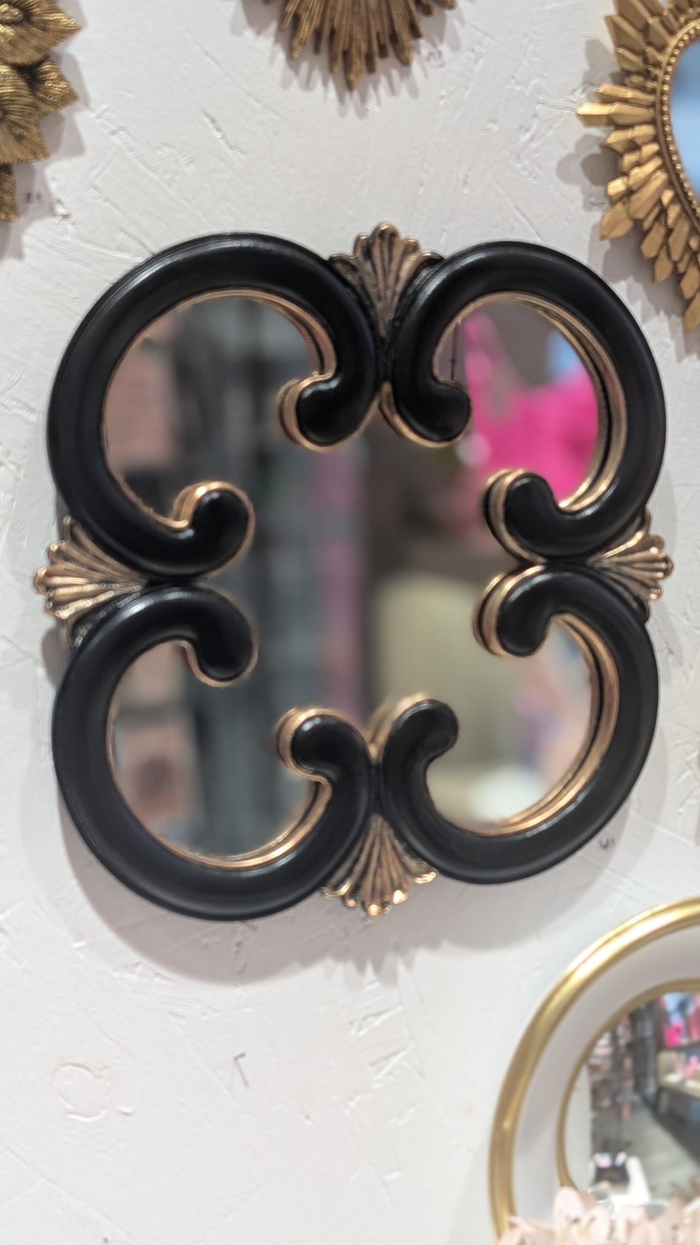 Miroir Arabesque - noir & doré