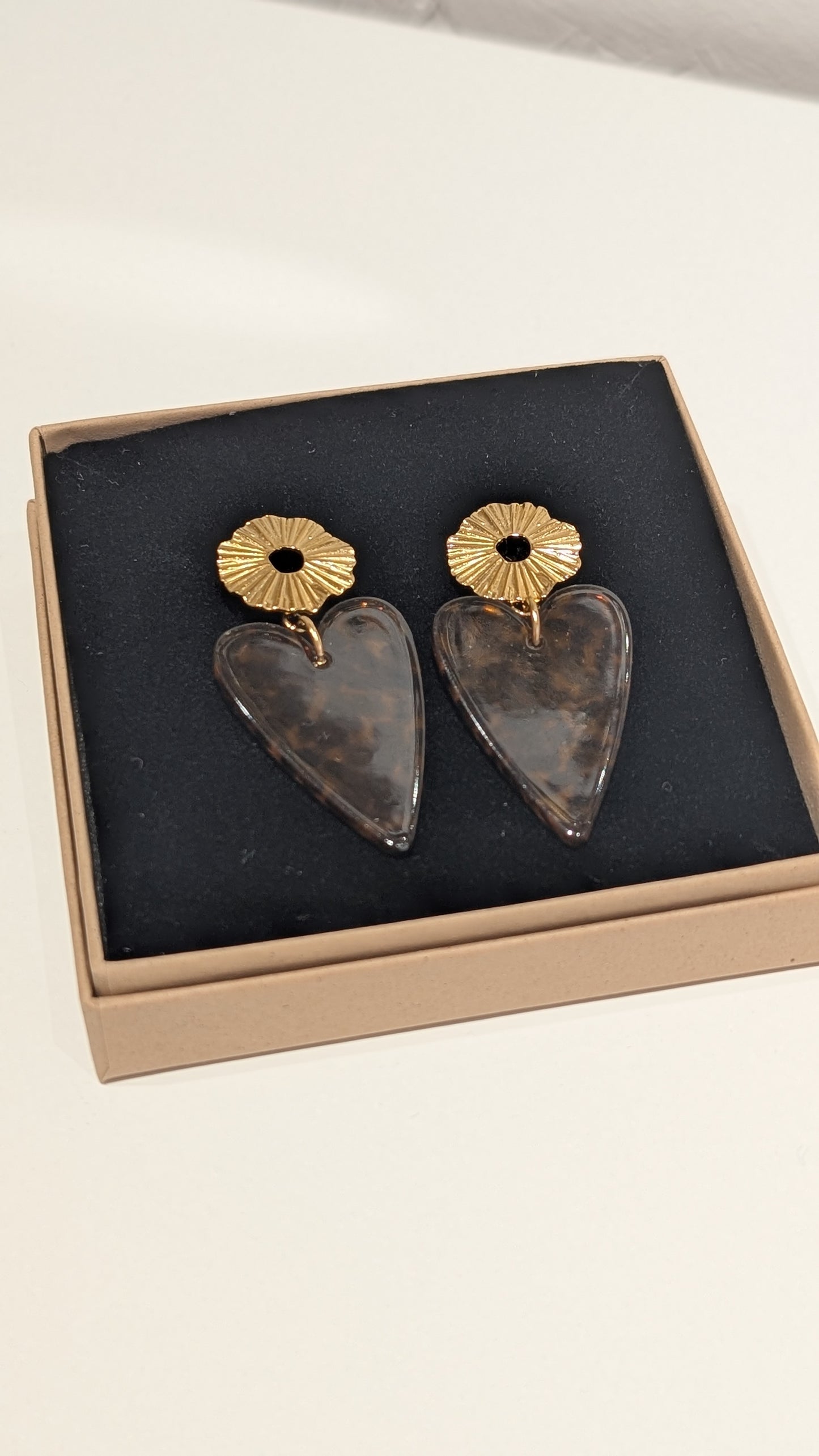 Boucles d'oreilles - Coeur Léopard