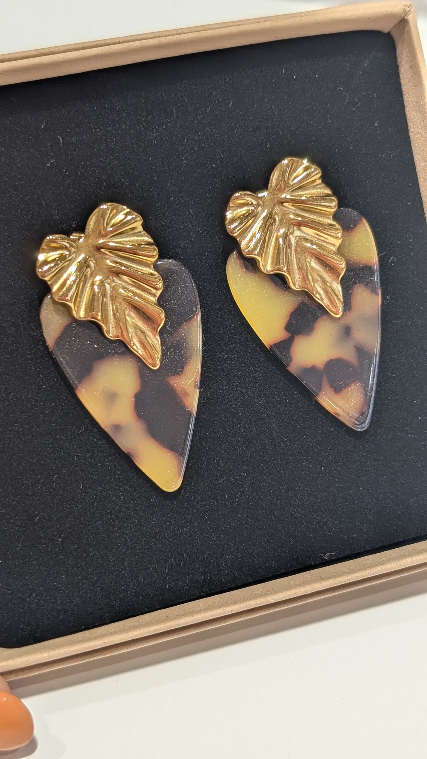 Boucles d'oreilles - Coeur Léopard