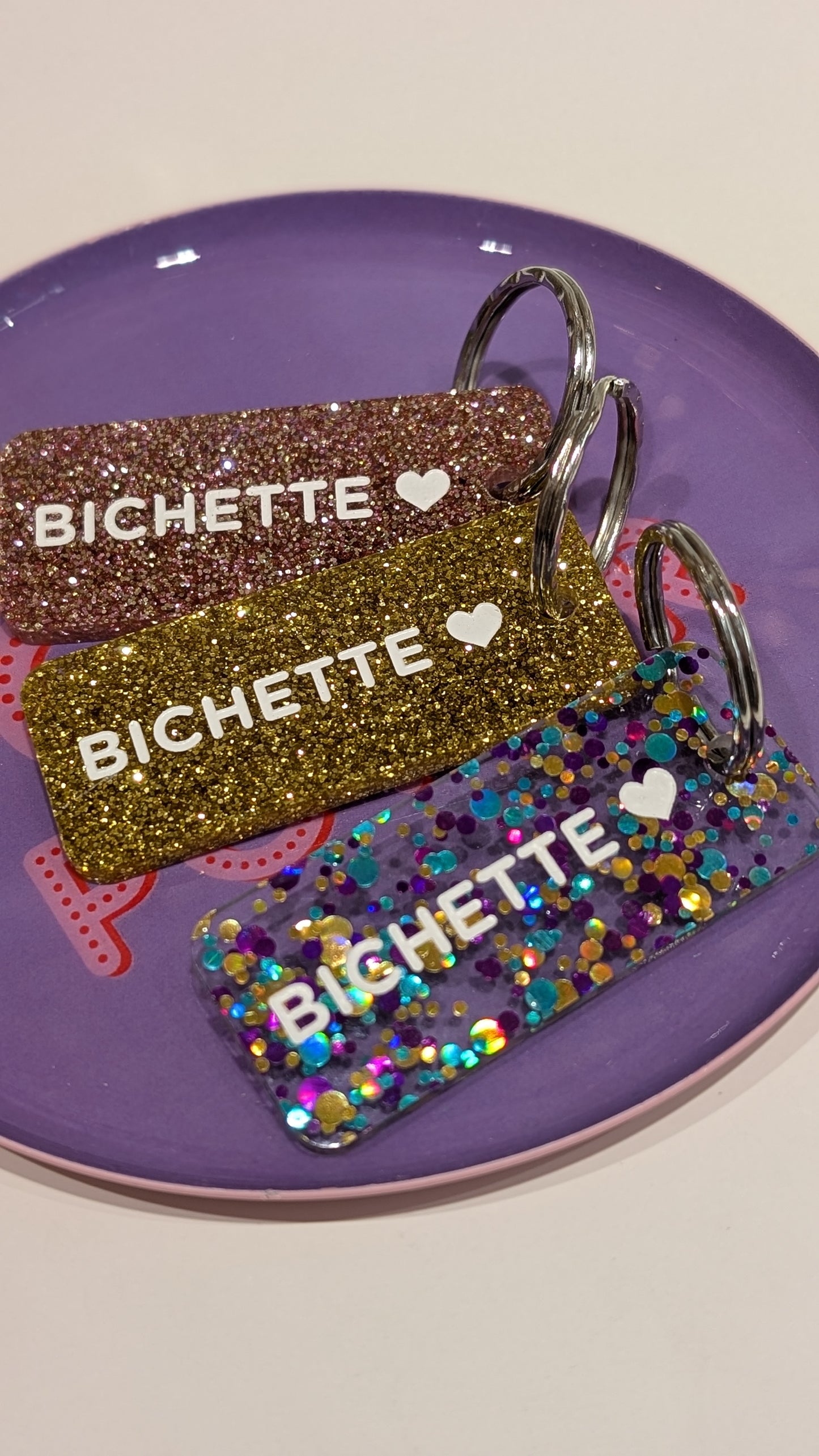 Porte-clés à Paillettes - Bichette