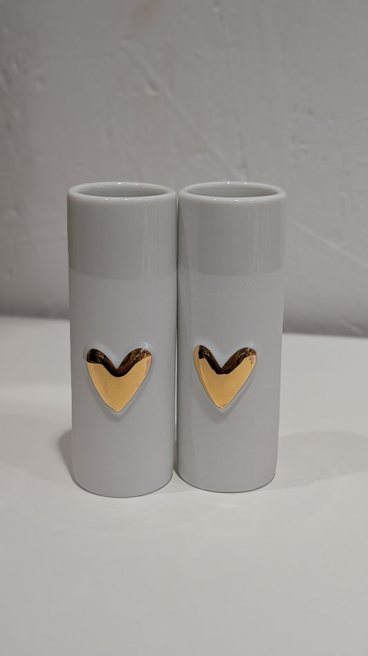 Vase - Duo de Minis Vases Coeur Doré