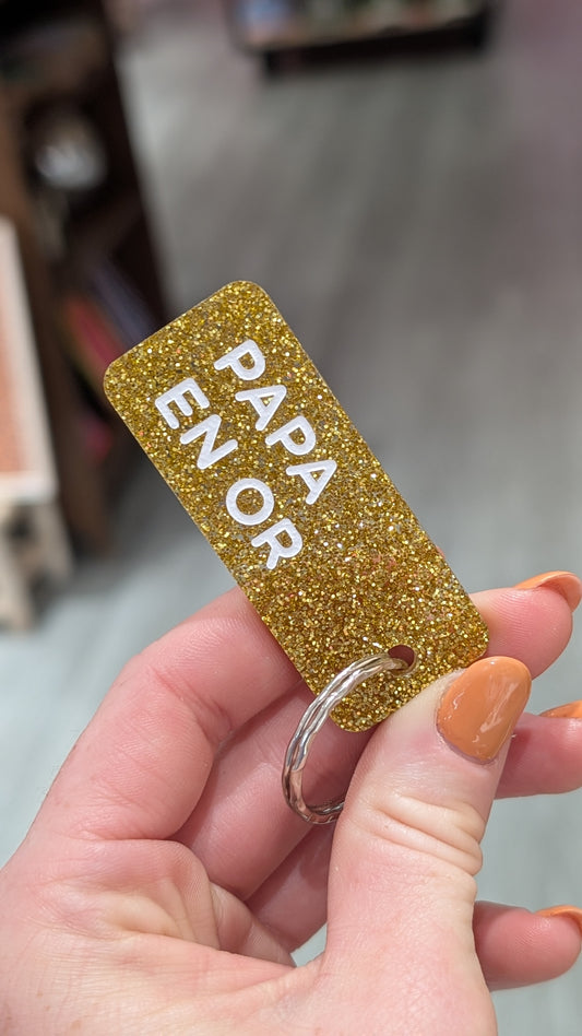 Porte-clés à Paillettes - Papa